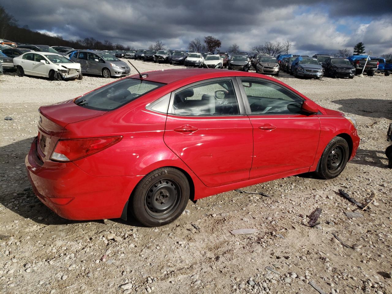 2016 Hyundai Accent VIN KMHCT4AE5GU148536 Copart auction photo, side / undercarriage damage thumbnail 3
