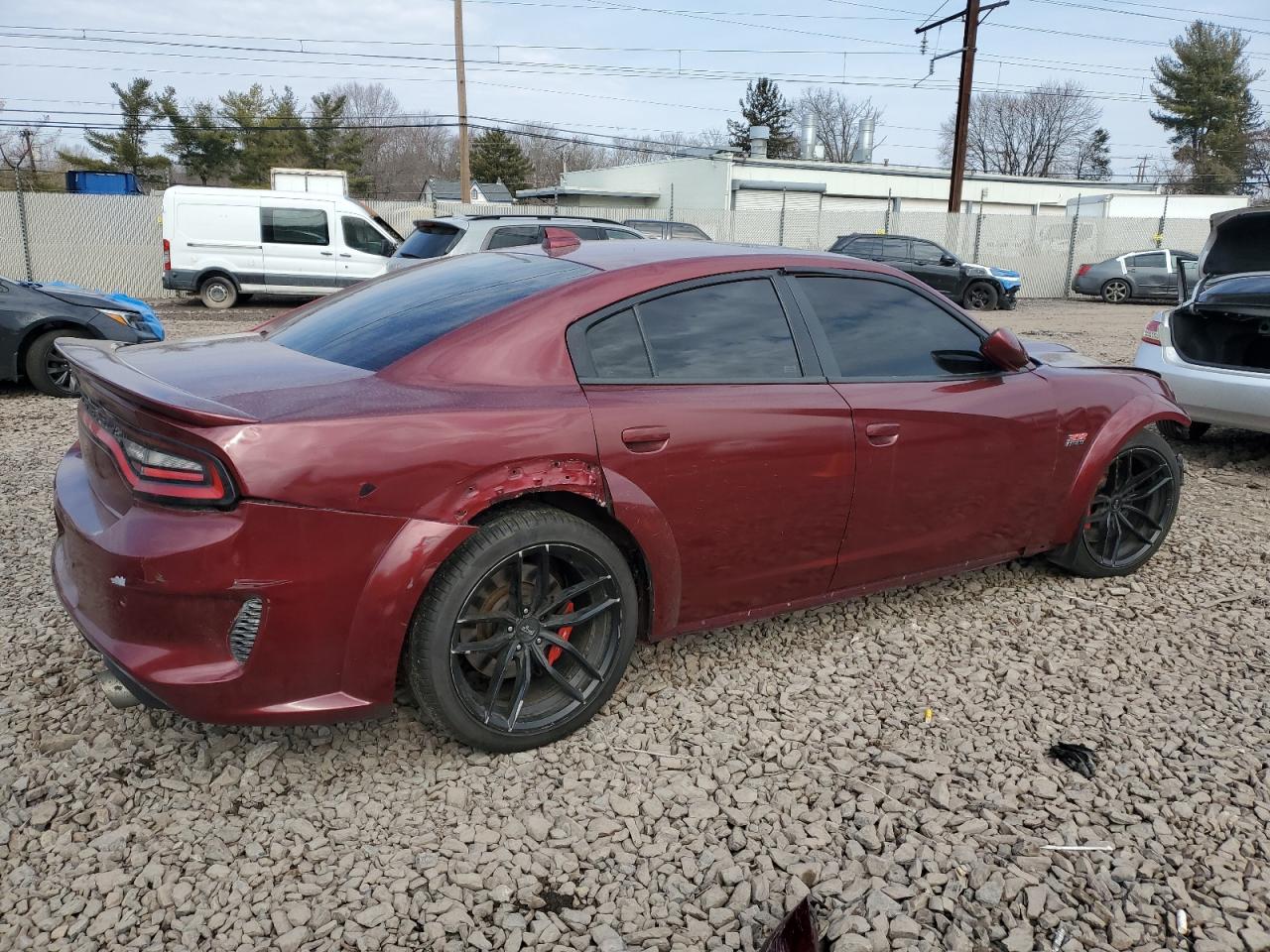 2017 Dodge Charger VIN 2C3CDXGJ3HH603237 Copart auction photo, front end / side damage thumbnail 3