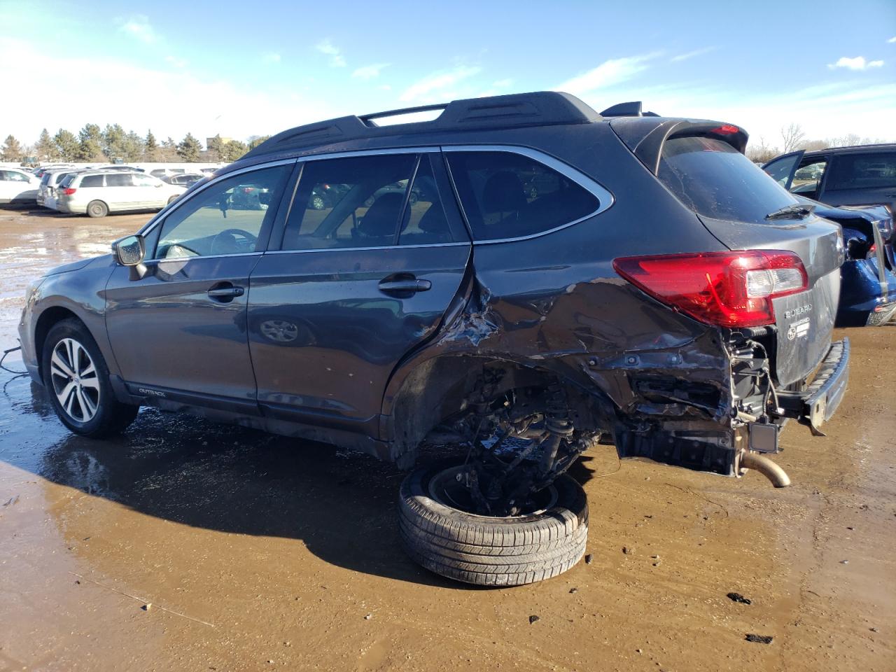 2019 Subaru Outback VIN 4S4BSANC4K3356704 Copart auction photo, rear end damage thumbnail 2