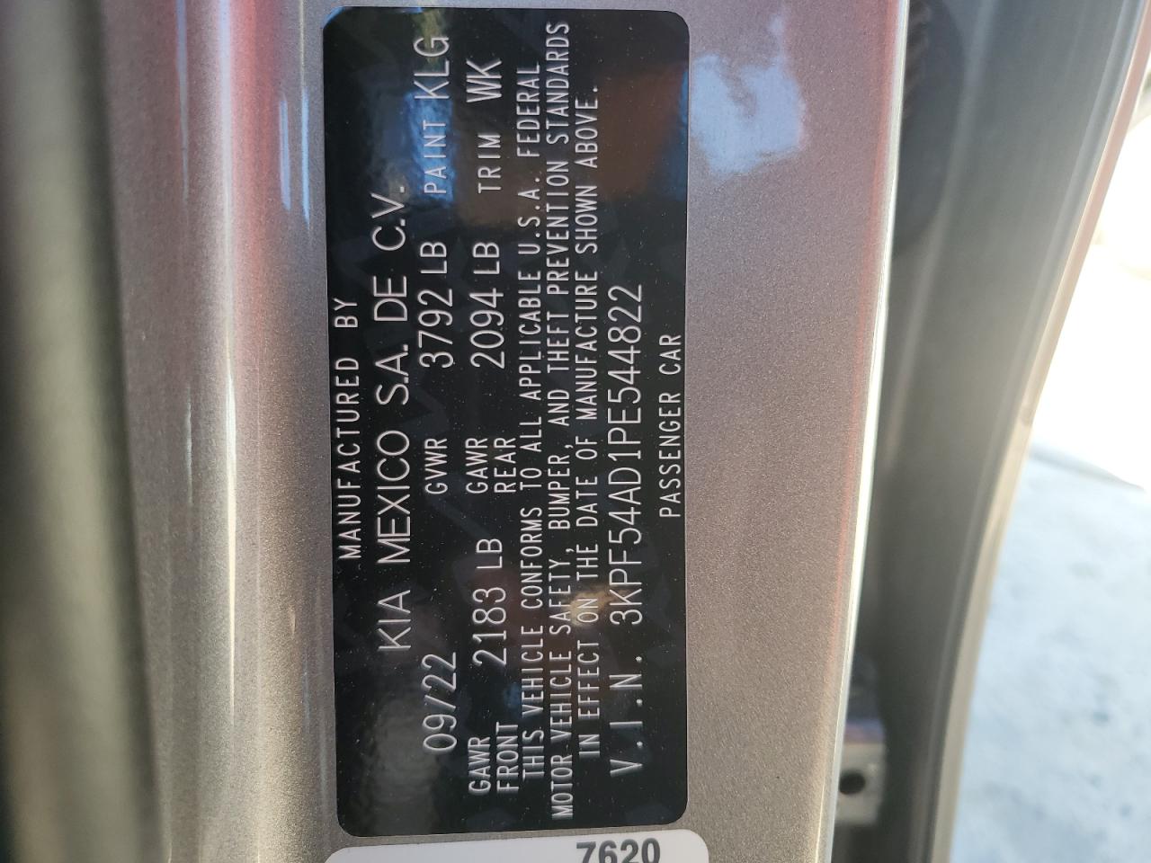2023 KIA Forte VIN 3KPF54AD1PE544822 Copart auction photo, rear end damage thumbnail 13