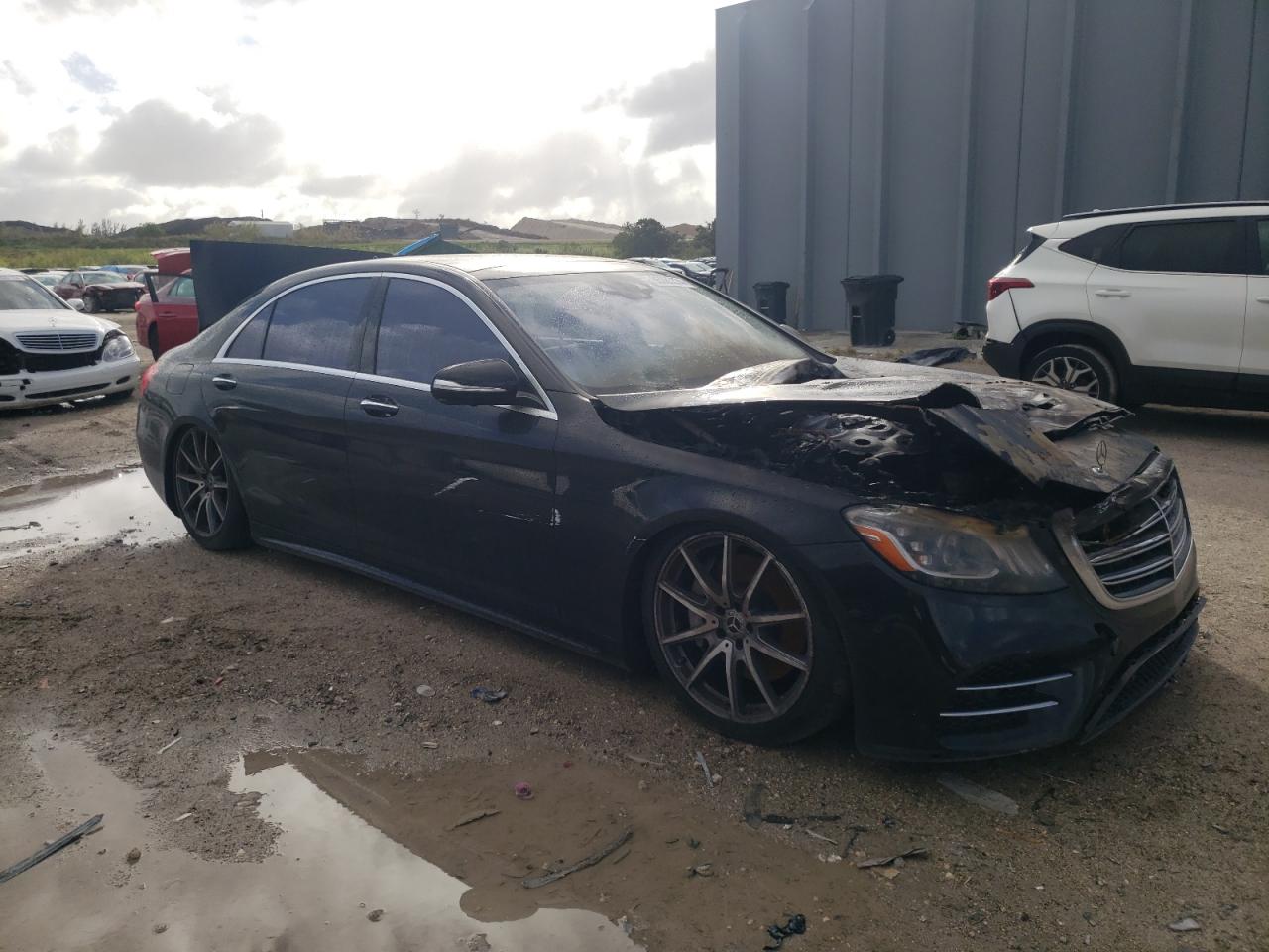 2019 Mercedes-Benz S-klasse VIN WDDUG6GB7KA488857 Copart auction photo, burn - engine / rear end damage thumbnail 4