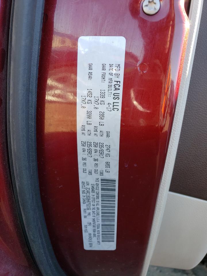 2017 Chrysler Pacifica VIN 2C4RC1BG8HR752156 Copart auction photo, front end damage thumbnail 15