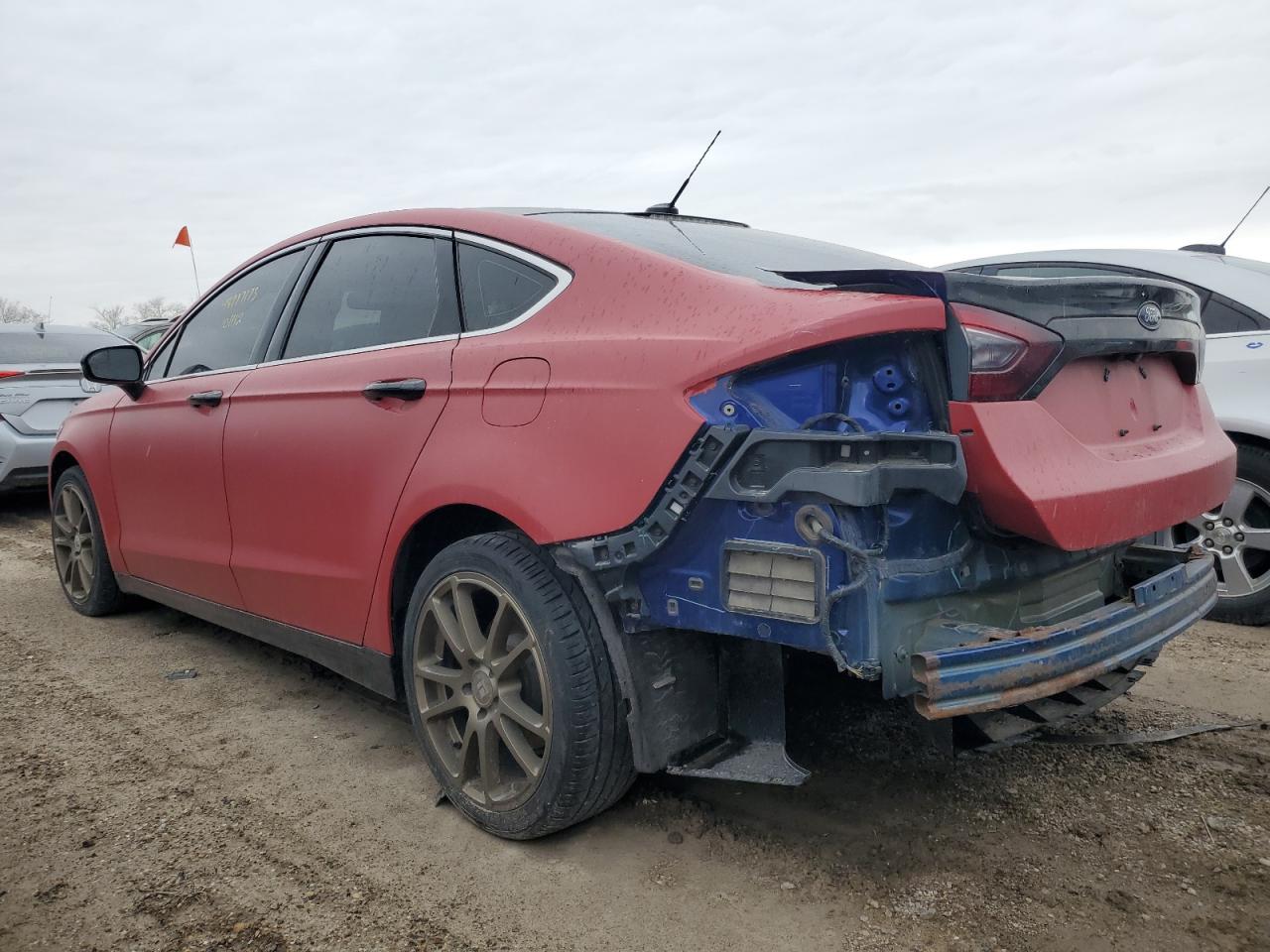 2015 Ford Fusion VIN 3FA6P0HD4FR168977 Copart auction photo, rear end damage thumbnail 2
