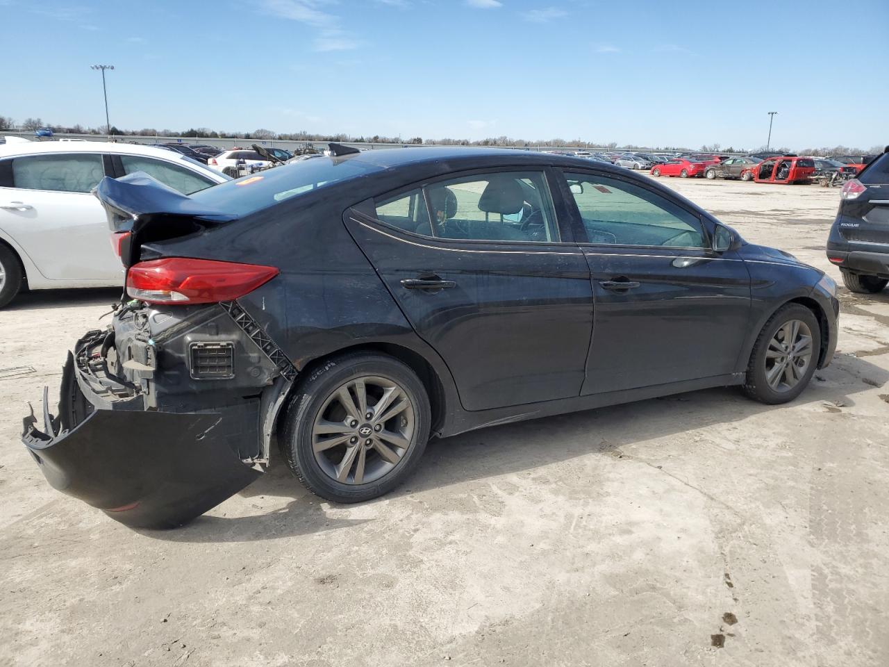 2017 Hyundai Elantra VIN 5NPD84LF3HH045787 Copart auction photo, rear end / hail damage thumbnail 3