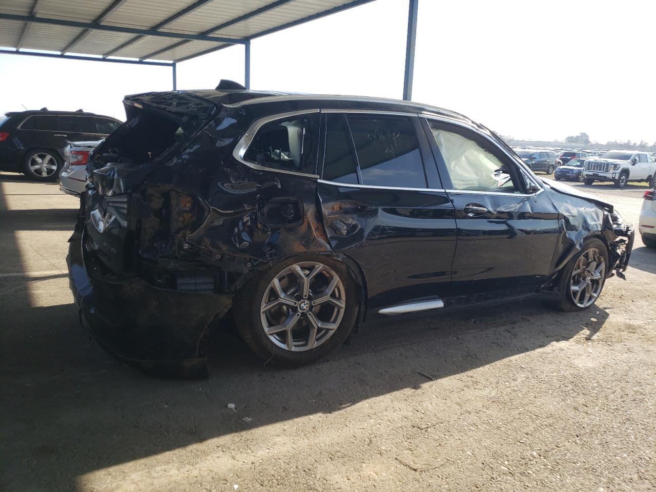 2020 BMW X3 VIN 5UXTY3C06L9B01077 Copart auction photo, all over damage thumbnail 3