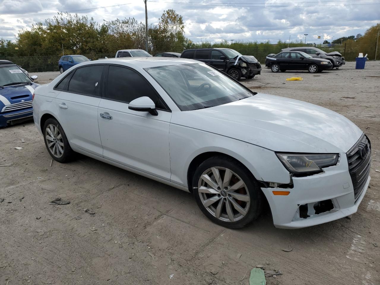 2017 Audi A4 VIN WAUANAF47HN068846 Copart auction photo, front end / mechanical damage thumbnail 4