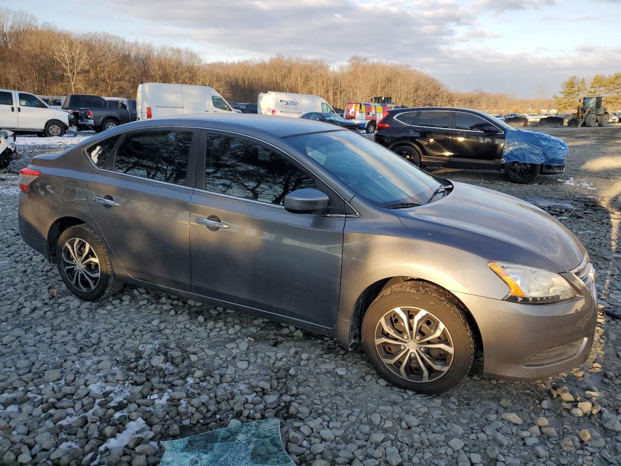 2015 Nissan Sentra VIN 3N1AB7AP8FY374800 Copart auction photo, front end / side damage thumbnail 4