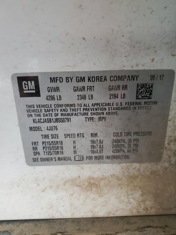 2018 Buick Encore VIN KL4CJASB1JB550791 Copart auction photo, all over damage thumbnail 14
