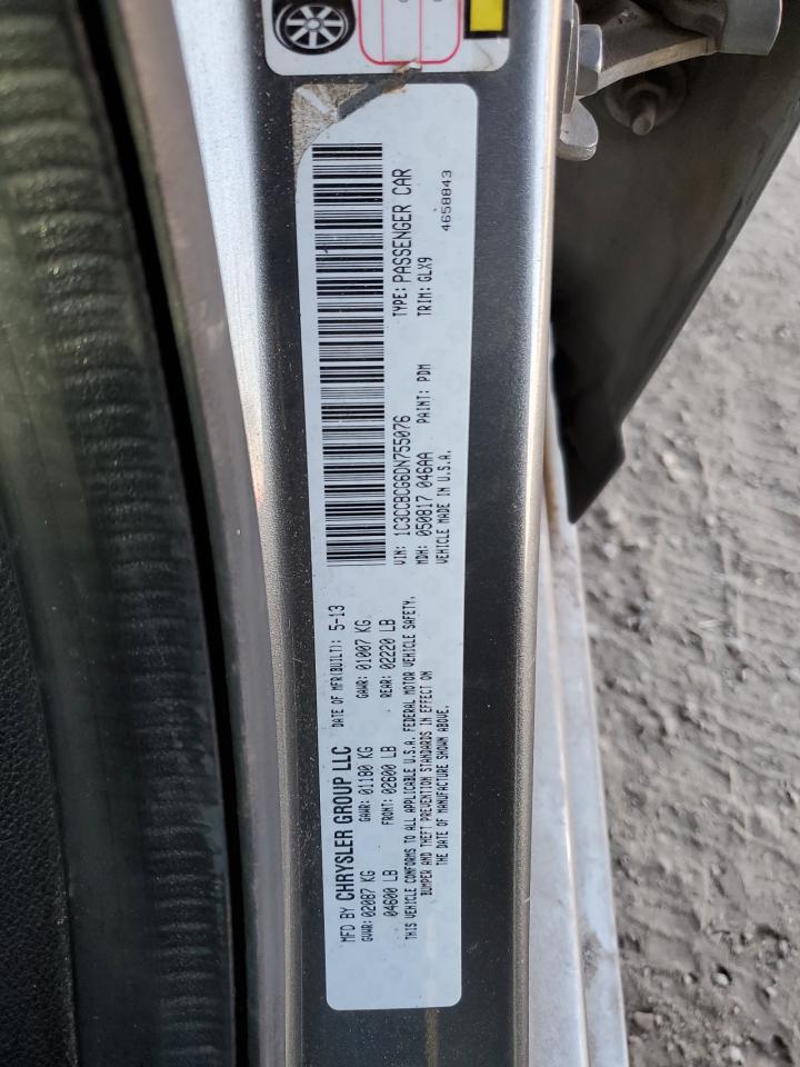 2013 Chrysler 200 VIN 1C3CCBCG6DN755076 Copart auction photo, front end damage thumbnail 12