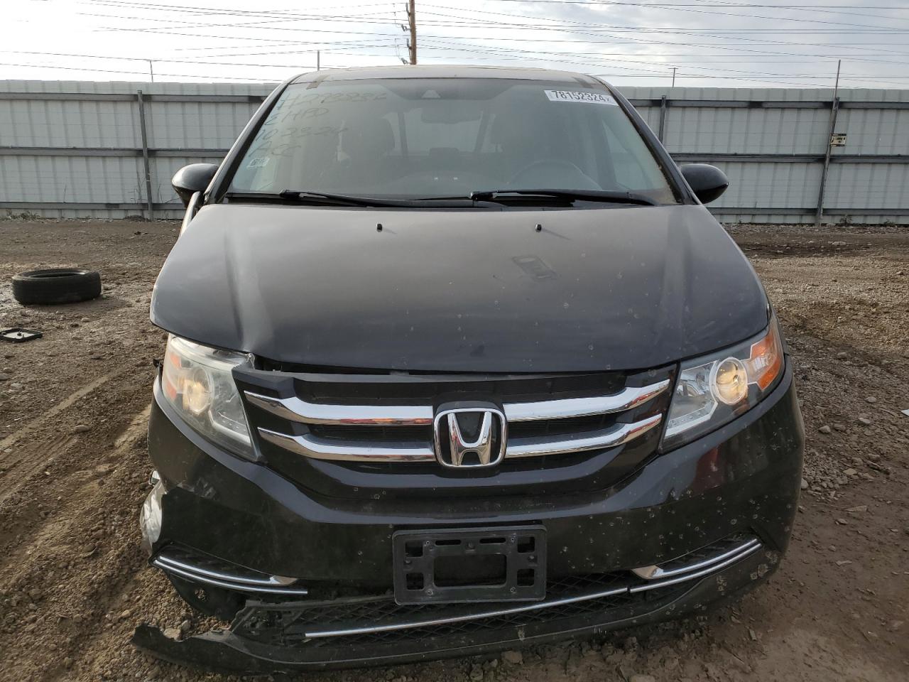 2015 Honda Odyssey VIN 5FNRL5H67FB049193 Copart auction photo, front end / side damage thumbnail 5