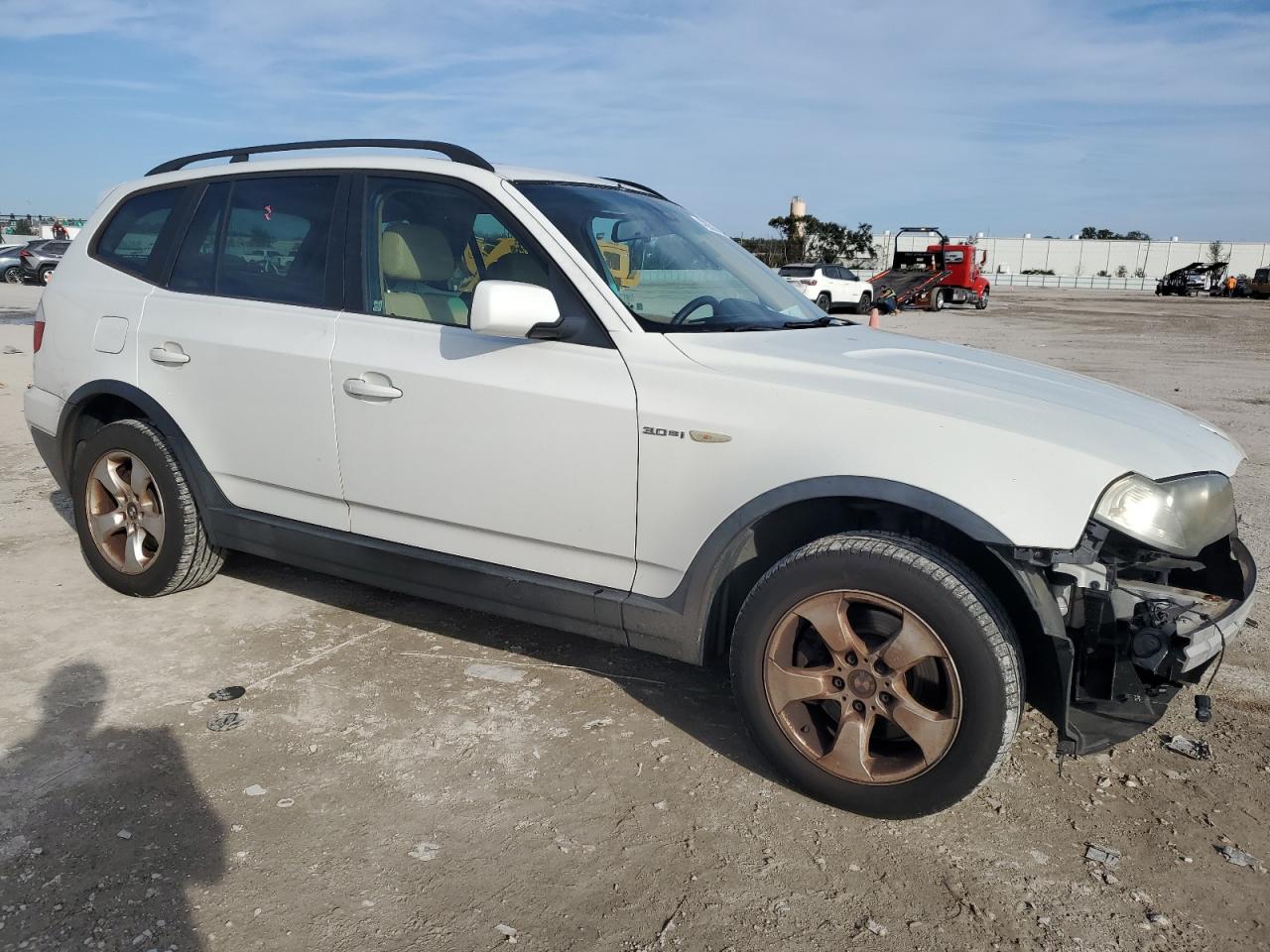 2008 BMW X3 VIN WBXPC93498WJ14311 Copart auction photo, frame damage damage thumbnail 4