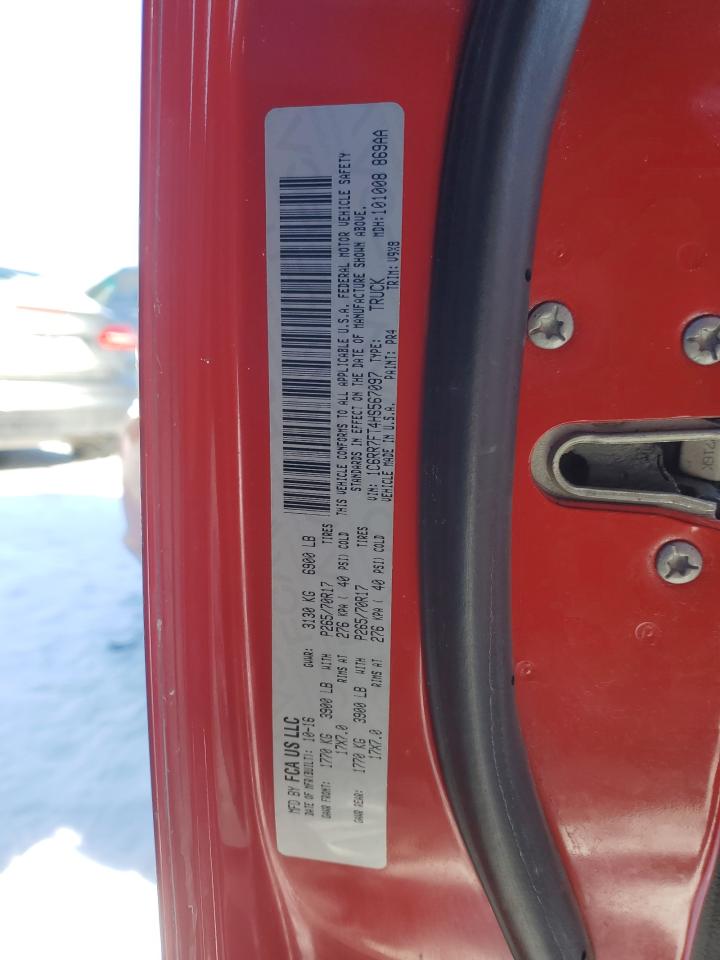 2017 RAM 1500 VIN 1C6RR7FT4HS567097 Copart auction photo, rear end damage thumbnail 13