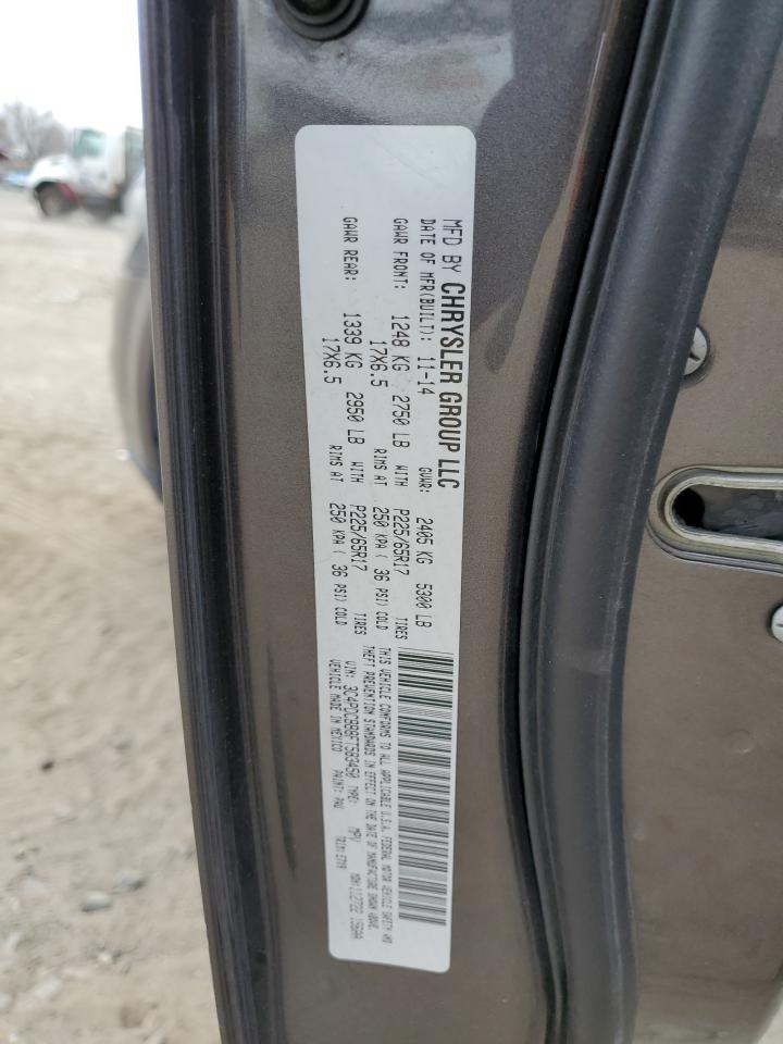 2015 Dodge Journey VIN 3C4PDCBB8FT583450 Copart auction photo, front end / minor dent/scratches damage thumbnail 13
