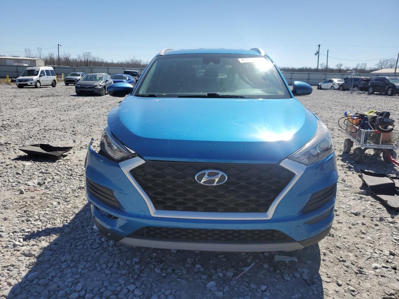 2020 Hyundai Tucson VIN KM8J33AL5LU134341 Copart auction photo, side / front end damage thumbnail 5