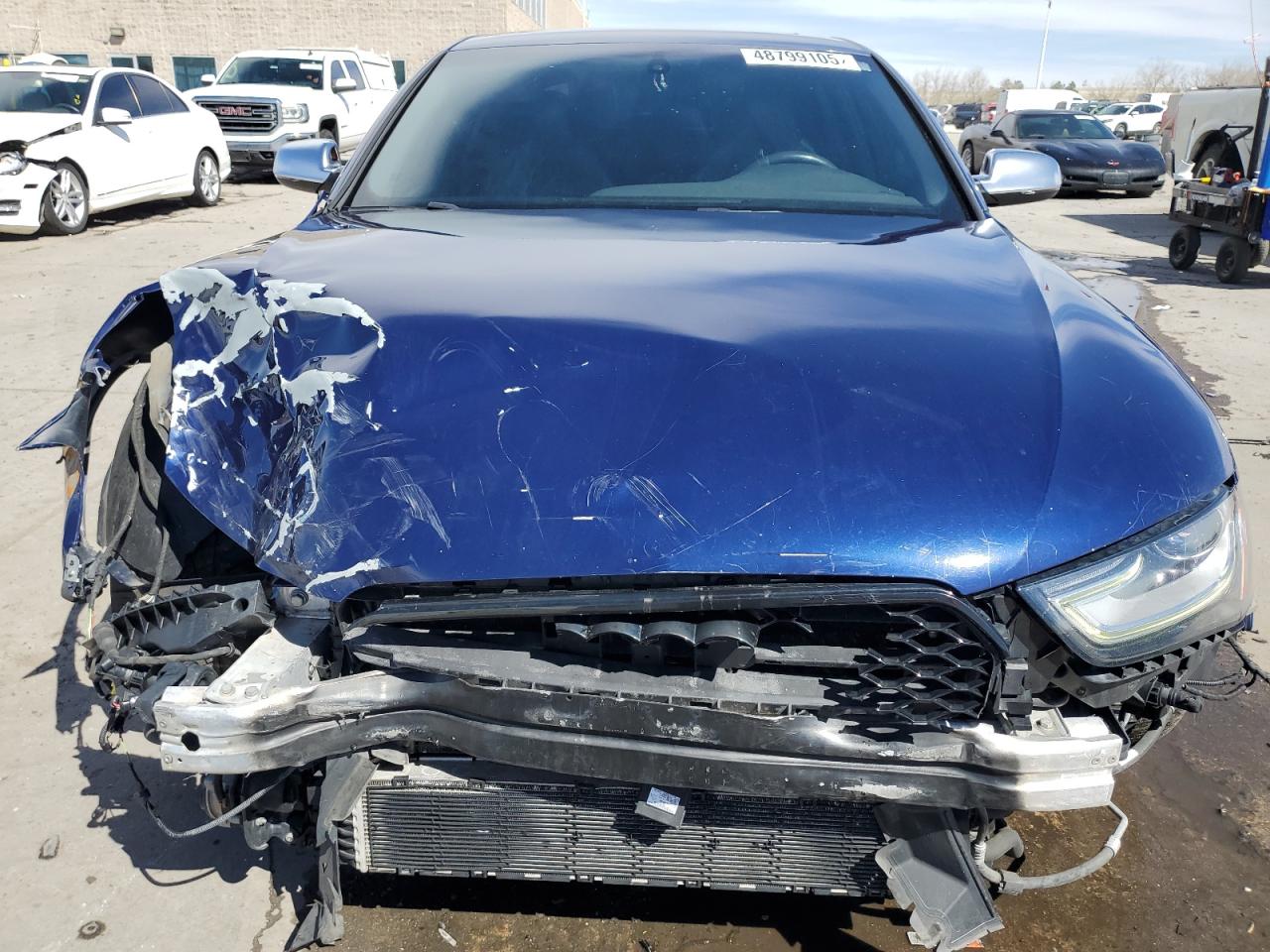 2014 Audi RS4 VIN WAUBGAFLXEA155844 Copart auction photo, front end / rear end damage thumbnail 5