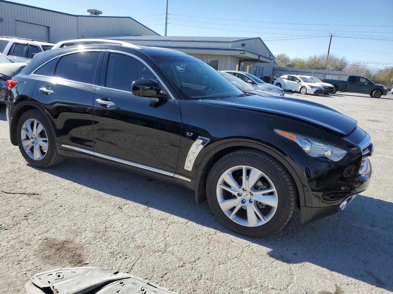 2016 Infiniti QX70 VIN JN8CS1MU4GM670913 Copart auction photo, front end damage thumbnail 4