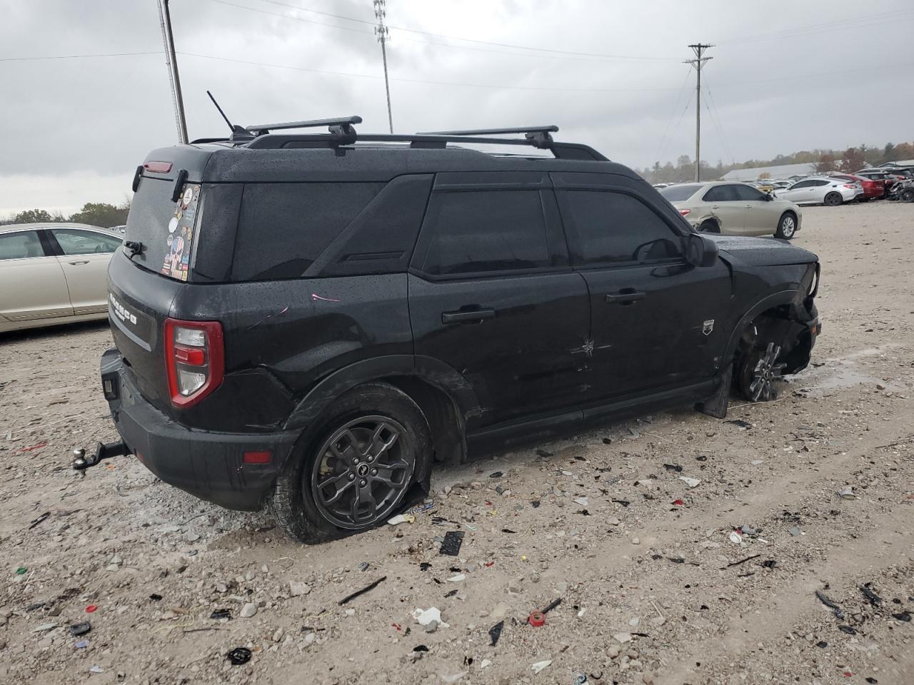 2021 Ford Bronco VIN 3FMCR9B67MRA17369 Copart auction photo, side damage thumbnail 3