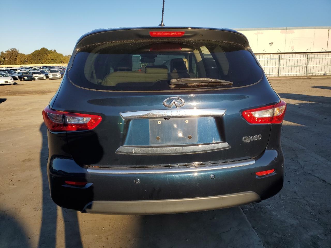 2015 Infiniti QX60 VIN 5N1AL0MNXFC531582 Copart auction photo, side / front end damage thumbnail 6