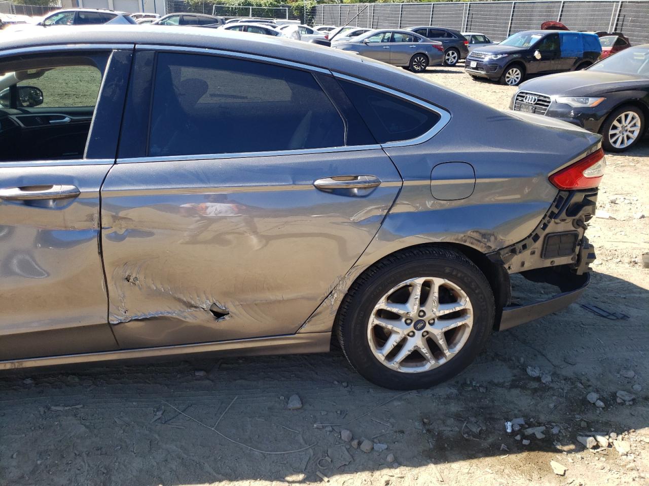 2014 Ford Fusion VIN 3FA6P0HD0ER144058 Copart auction photo, side / front end damage thumbnail 9