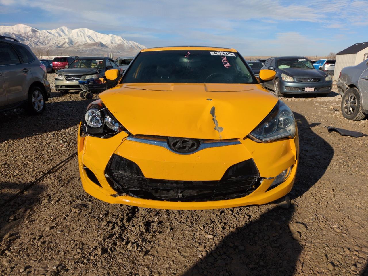 2013 Hyundai Veloster VIN KMHTC6AD7DU087544 Copart auction photo, front end damage thumbnail 5