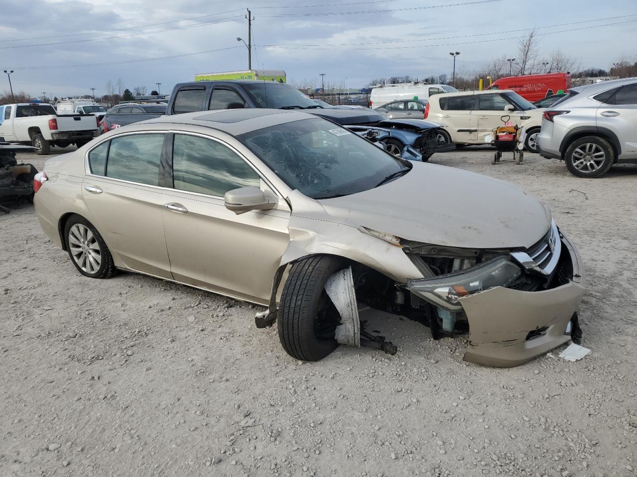 2014 Honda Accord VIN 1HGCR3F89EA009252 Copart auction photo, front end / mechanical damage thumbnail 4