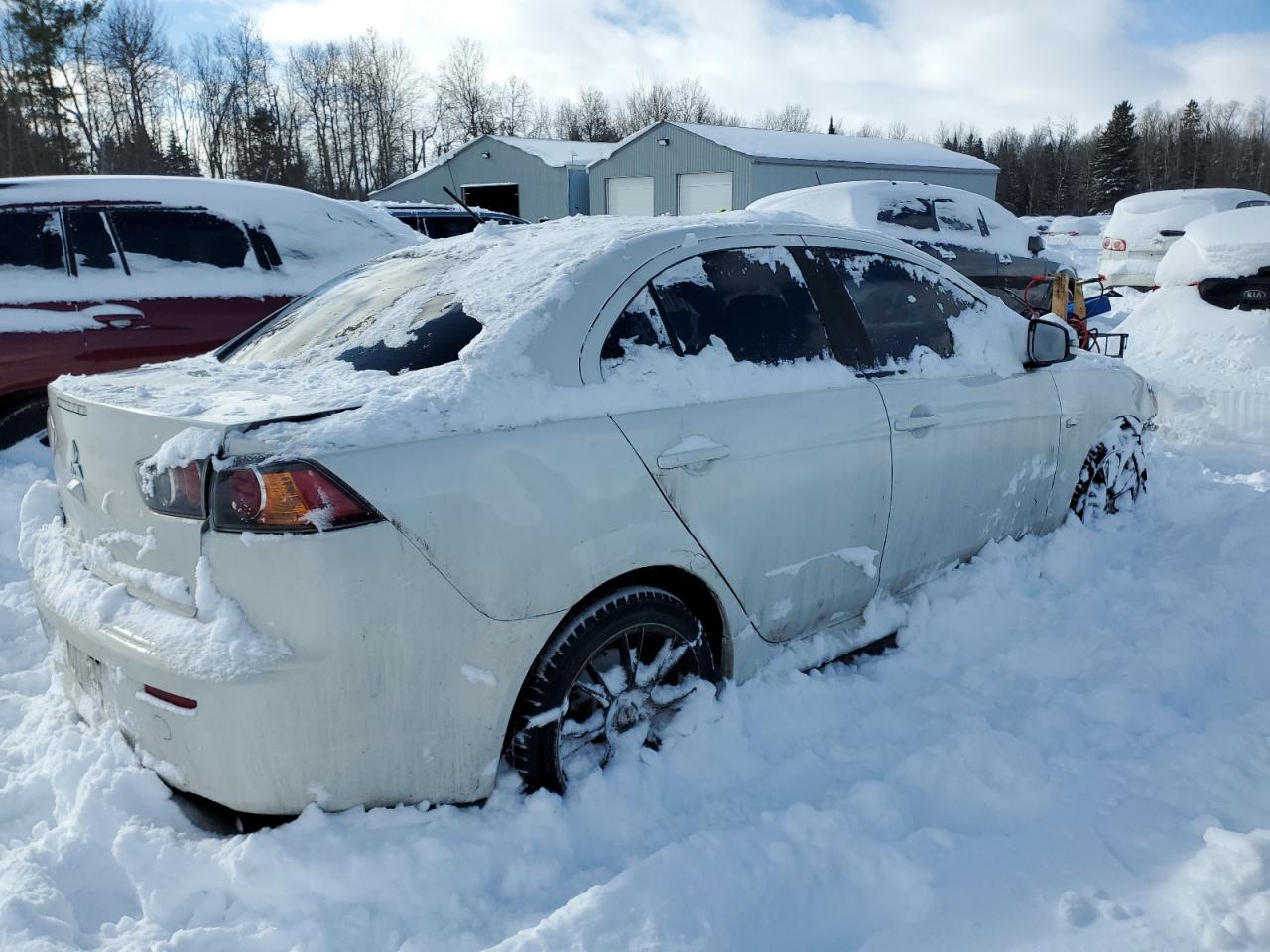 2017 Mitsubishi Lancer VIN JA32U2FU7HU602593 Copart auction photo, front end / side damage thumbnail 3