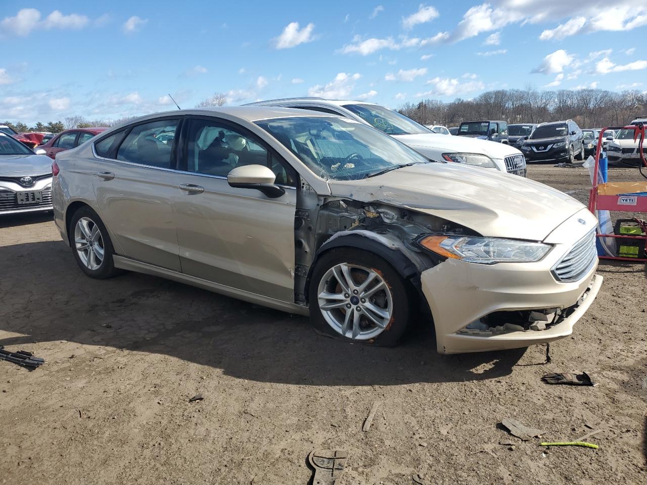 2018 Ford Fusion VIN 3FA6P0H76JR197836 Copart auction photo, front end damage thumbnail 4