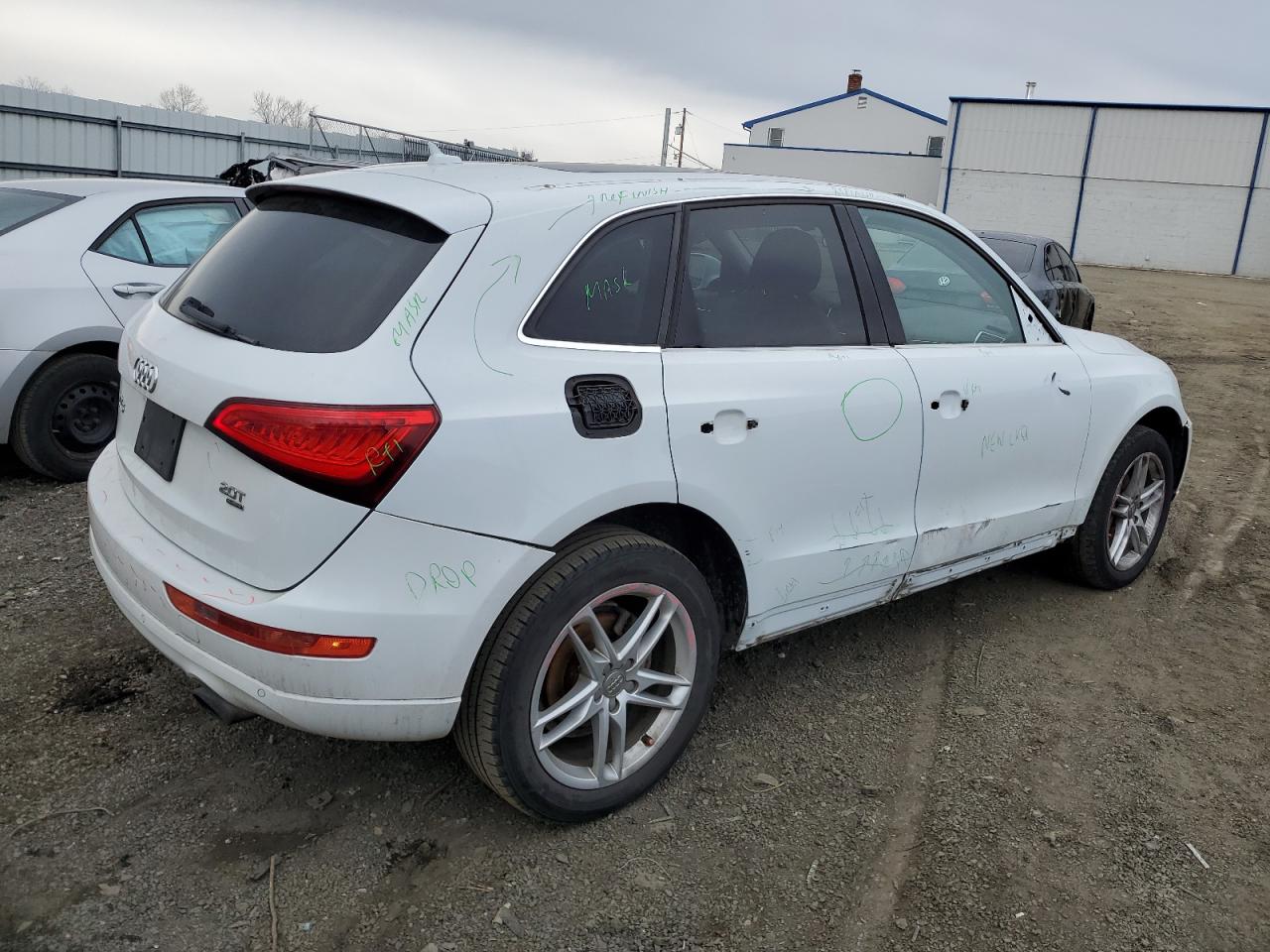 2013 Audi Q5 VIN WA1LFAFP3DA060645 Copart auction photo, side damage thumbnail 3