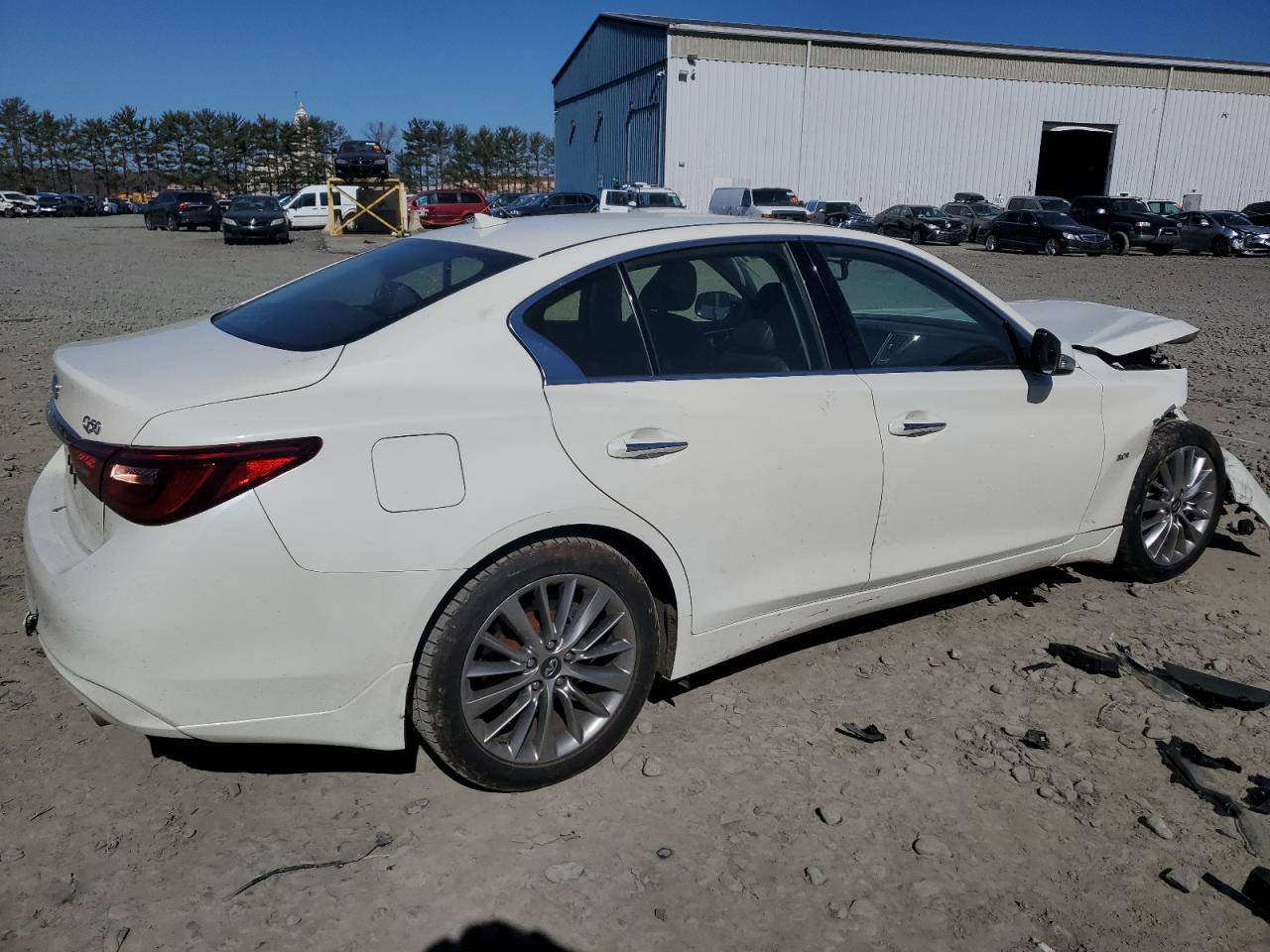 2019 Infiniti Q50 VIN JN1EV7AR9KM558845 Copart auction photo, front end damage thumbnail 3