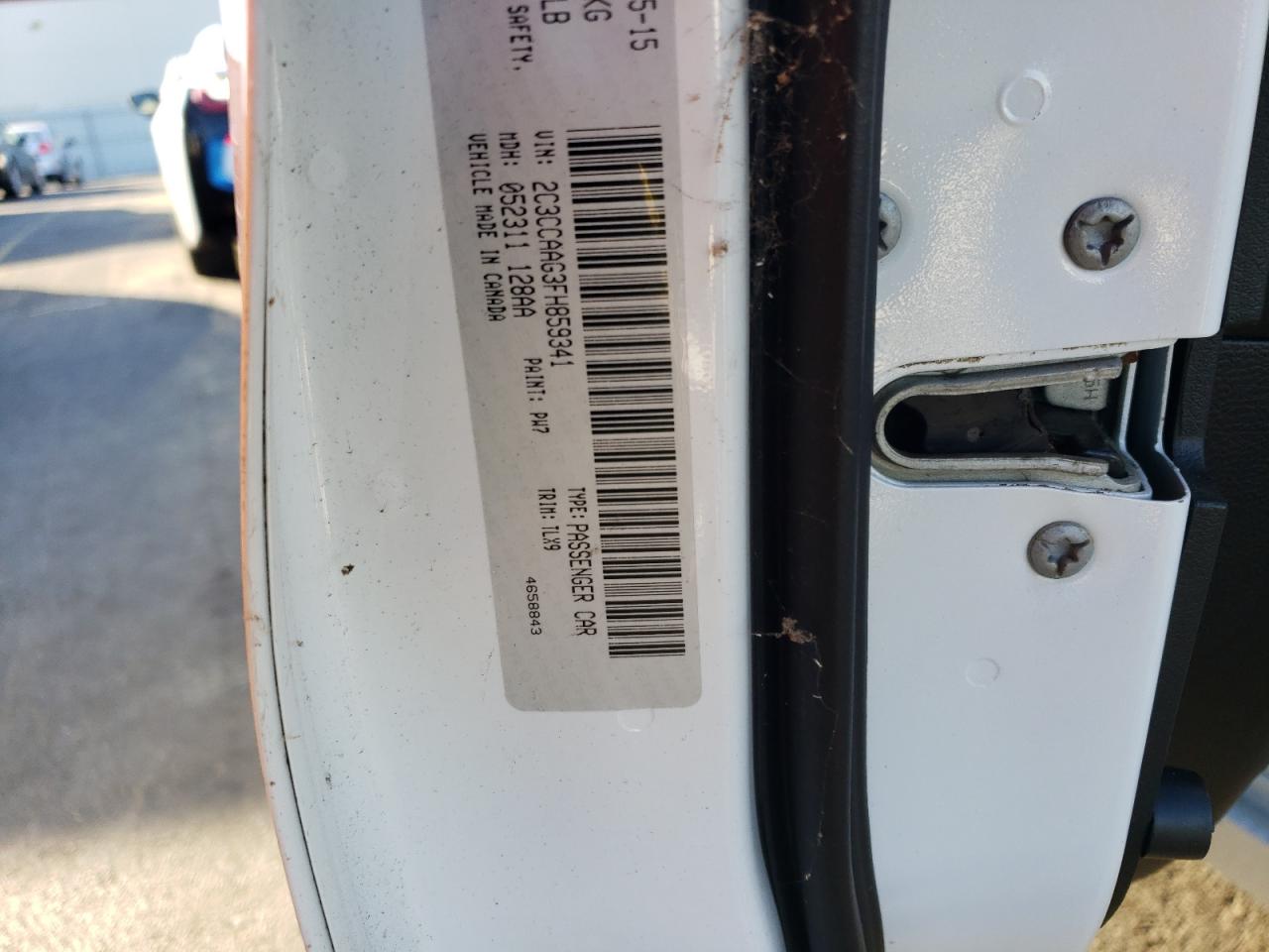 2015 Chrysler 300 VIN 2C3CCAAG3FH859341 Copart auction photo, side / rear end damage thumbnail 11