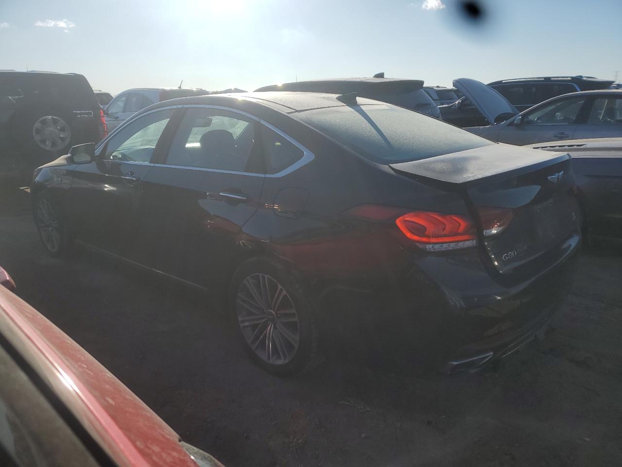 2018 Genesis G80 VIN KMHGN4JE2JU248807 Copart auction photo, front end damage thumbnail 2
