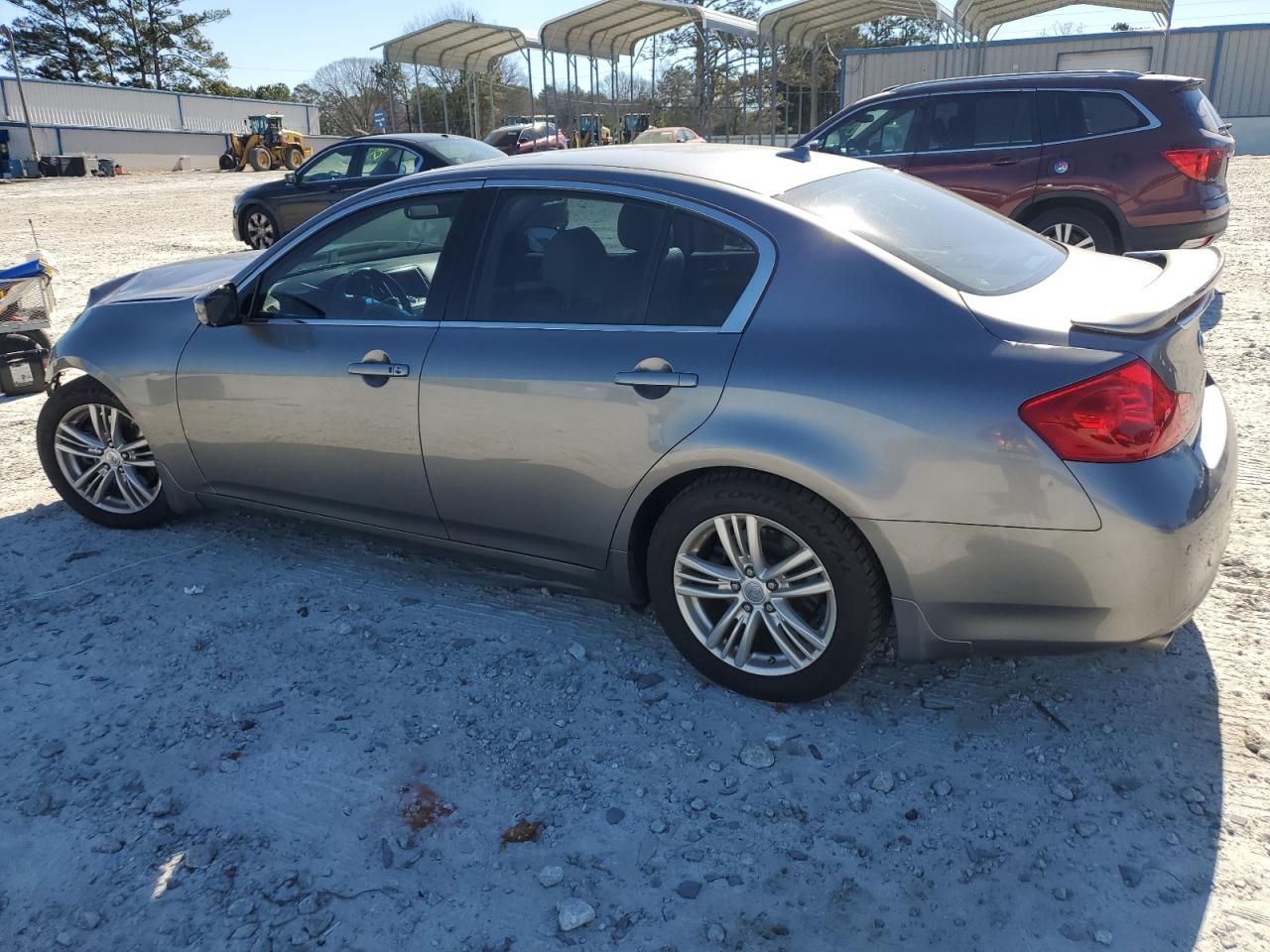 2012 Infiniti G VIN JN1CV6AP9CM621234 Copart auction photo, front end / side damage thumbnail 2