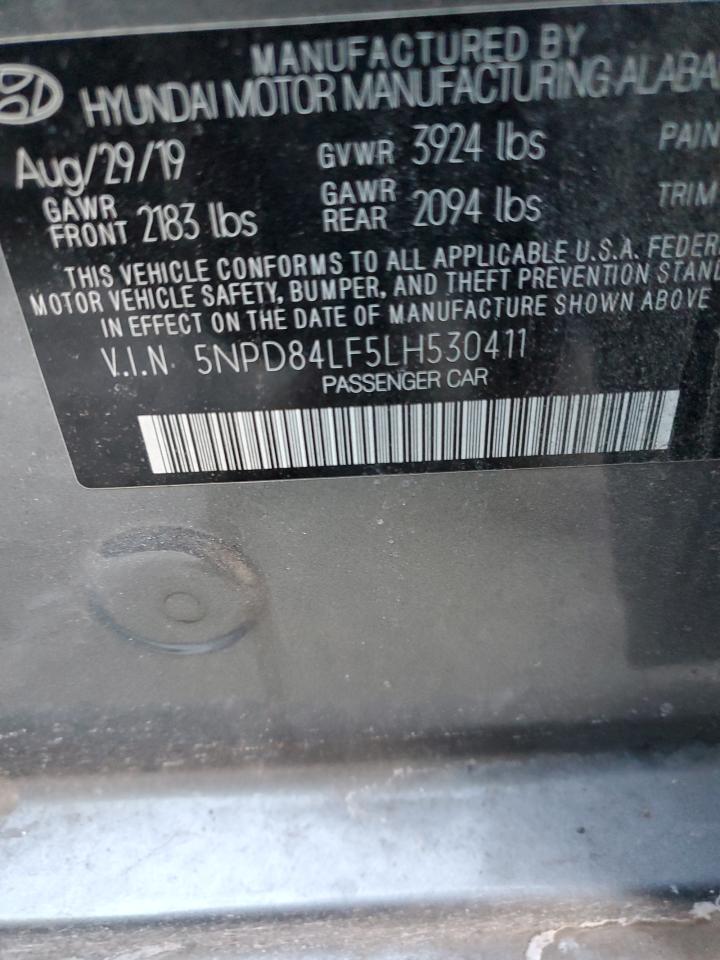 2020 Hyundai Elantra VIN 5NPD84LF5LH530411 Copart auction photo, rear end / minor dent/scratches damage thumbnail 12