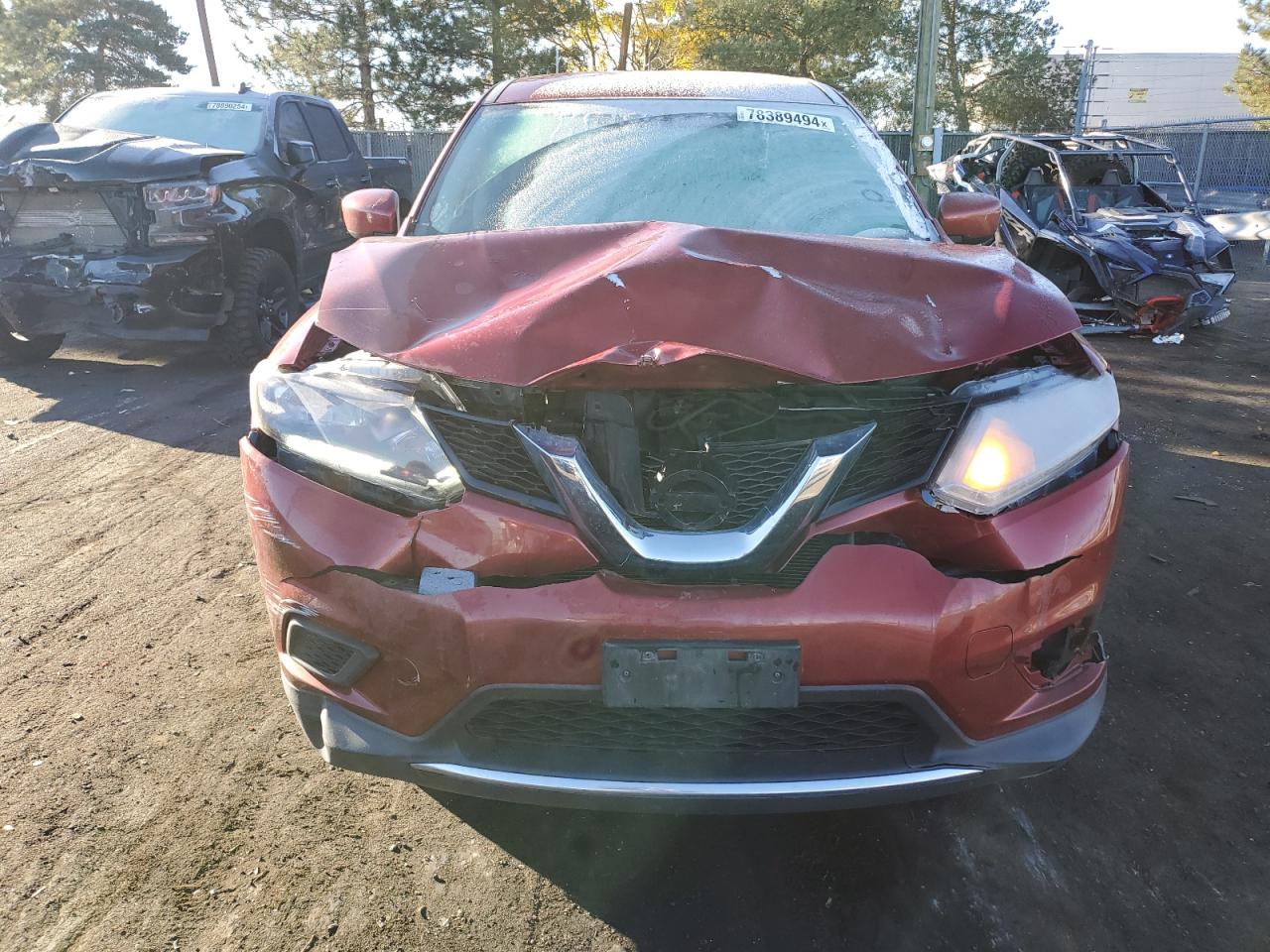2016 Nissan Rogue VIN KNMAT2MV0GP608647 Copart auction photo, front end damage thumbnail 5