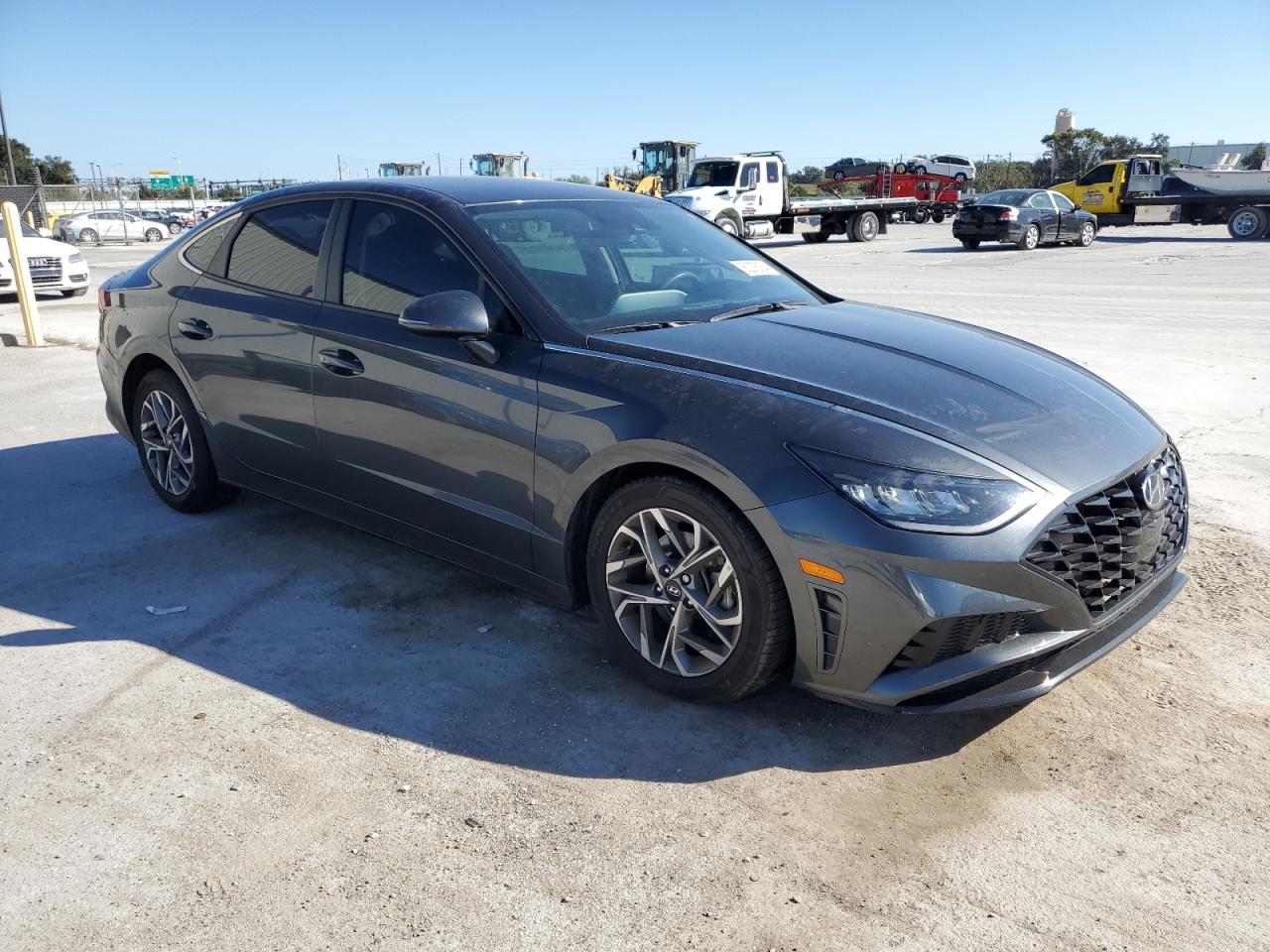 2022 Hyundai Sonata VIN KMHL64JA2NA222420 Copart auction photo, front end damage thumbnail 4