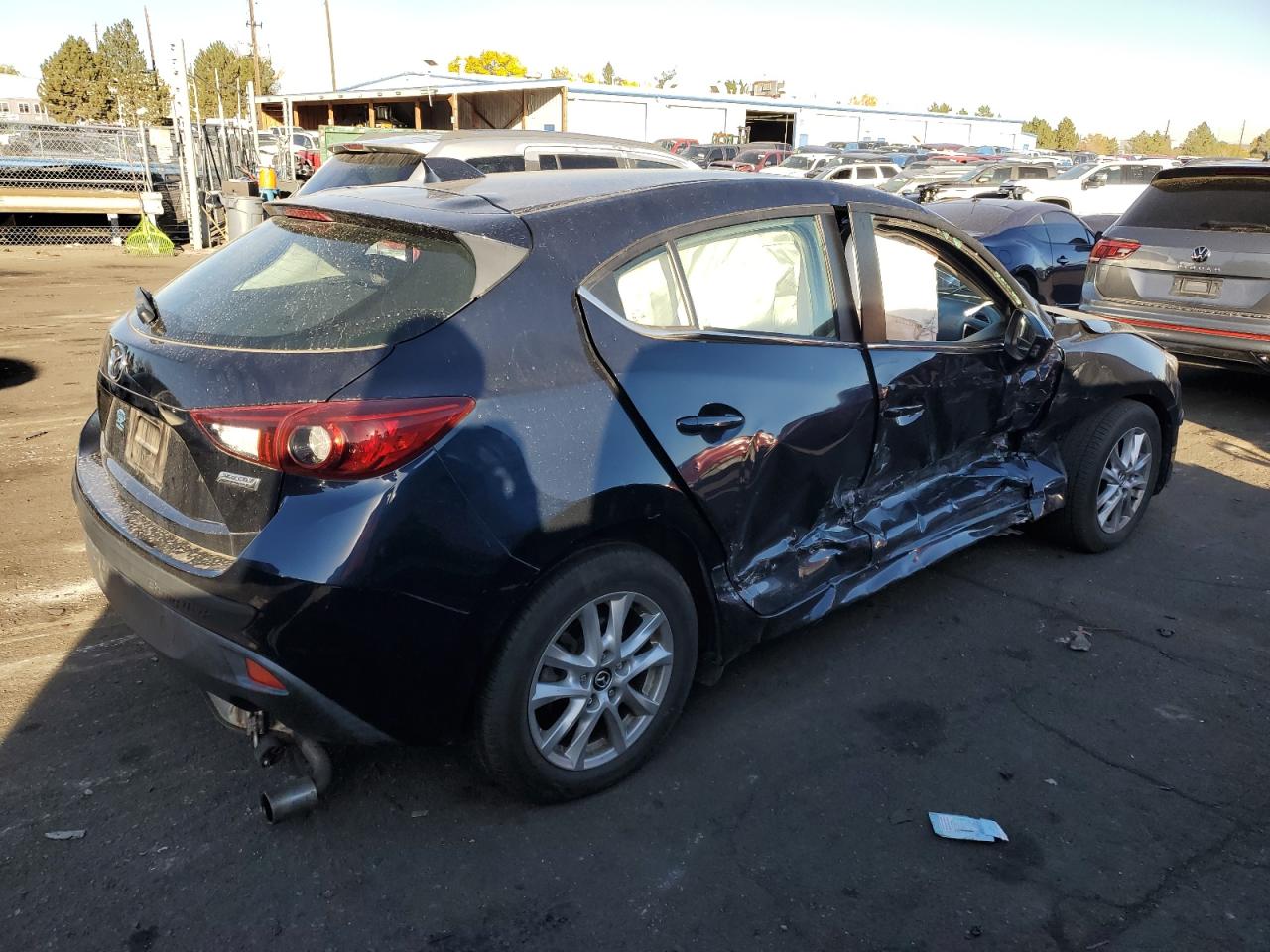 2014 Mazda 3 VIN 3MZBM1M75EM122896 Copart auction photo, side damage thumbnail 3