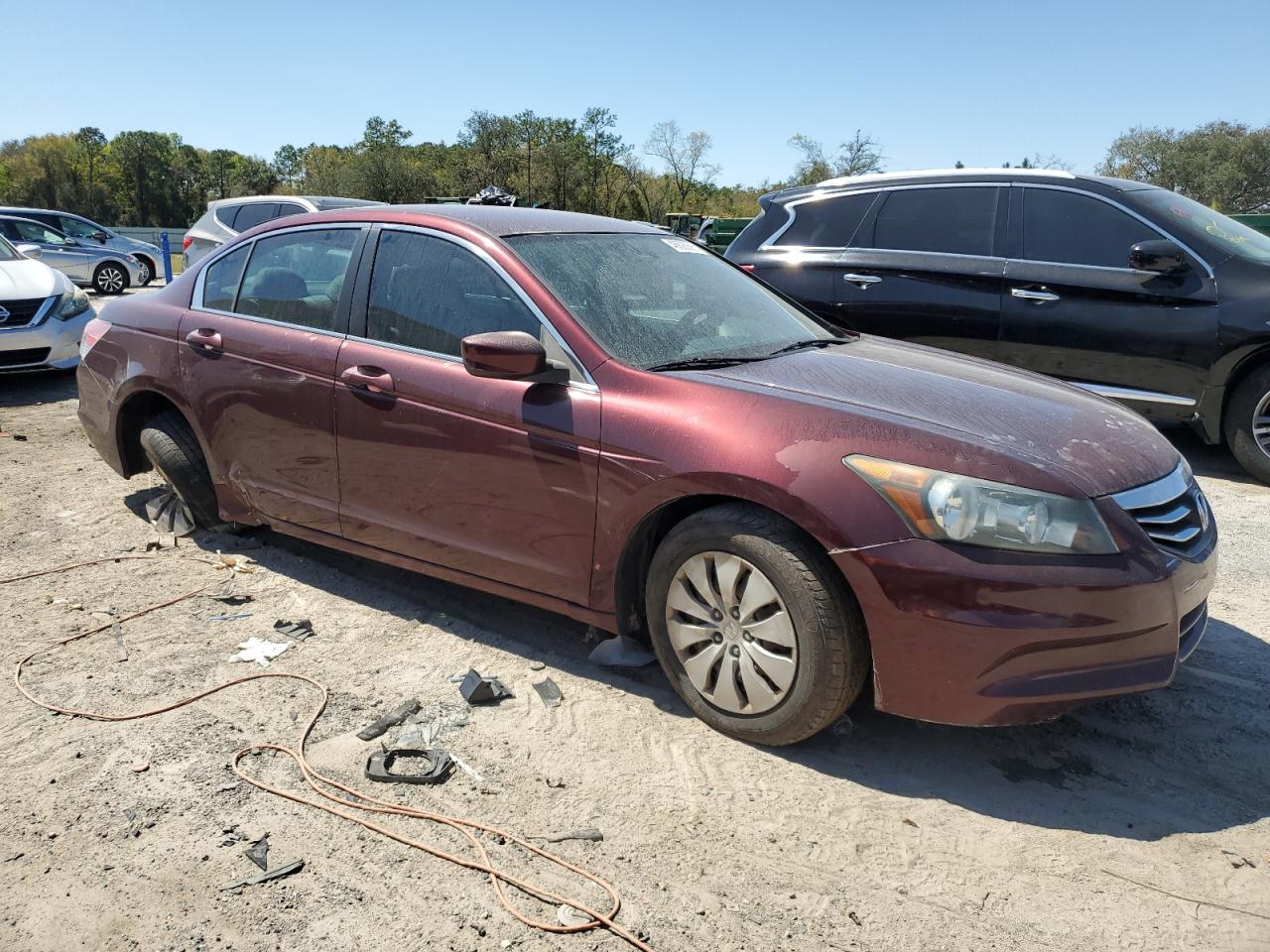 2011 Honda Accord VIN 1HGCP2F34BA104592 Copart auction photo, rear end / side damage thumbnail 4