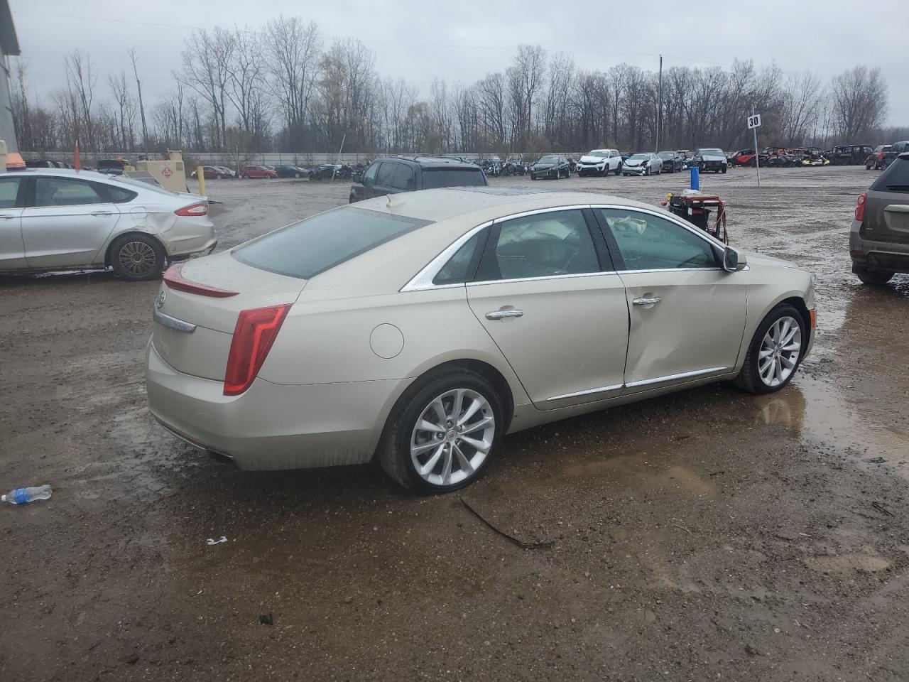 2014 Cadillac XTS VIN 2G61R5S36E9325489 Copart auction photo, side / front end damage thumbnail 3
