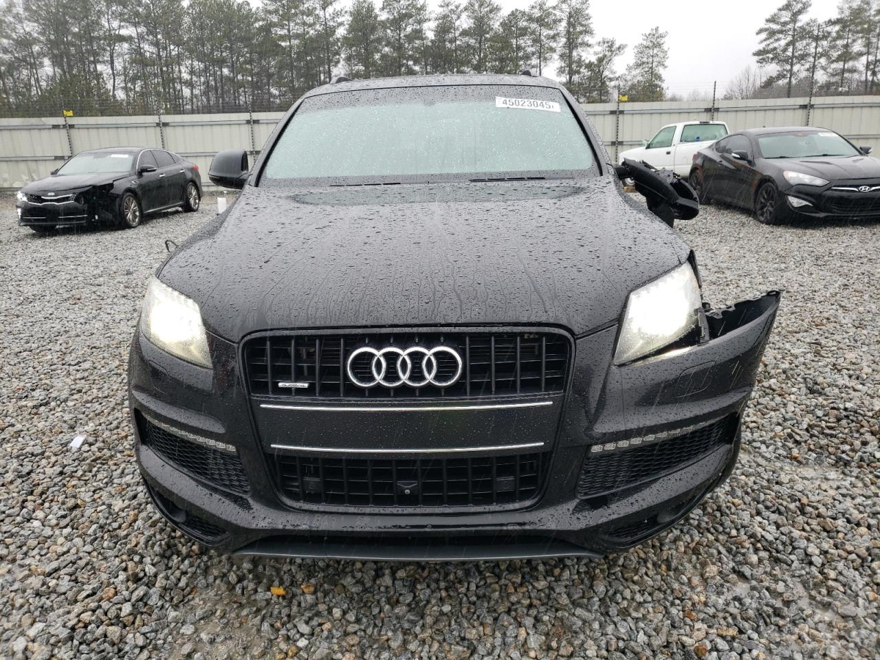 2014 Audi Q7 VIN WA1DGAFE2ED010805 Copart auction photo, front end / side damage thumbnail 5