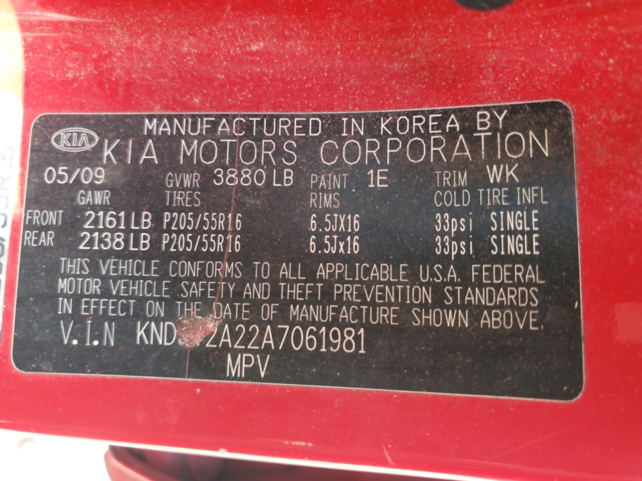 2010 KIA Soul VIN KNDJT2A22A7061981 Copart auction photo, side damage thumbnail 12