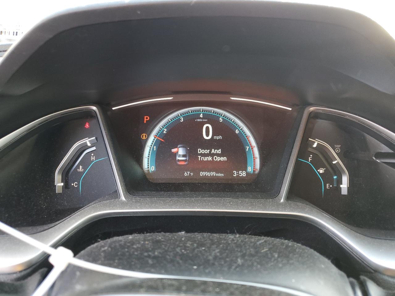 2017 Honda Civic VIN 19XFC1F31HE206942 Copart auction photo, rear end / side damage thumbnail 9
