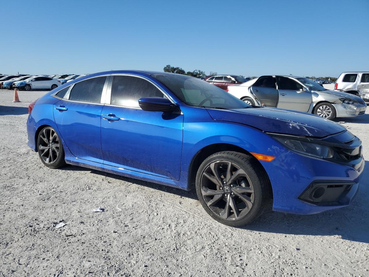 2020 Honda Civic VIN 2HGFC2F81LH582072 Copart auction photo, side / undercarriage damage thumbnail 4