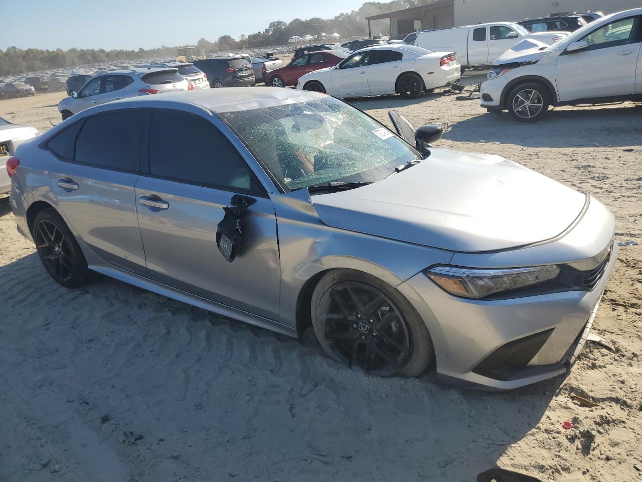 2024 Honda Civic VIN 2HGFE2F57RH545648 Copart auction photo, front end / side damage thumbnail 4