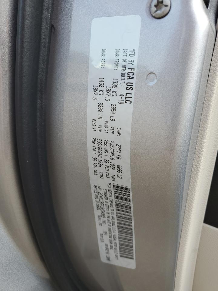 2018 Chrysler Pacifica VIN 2C4RC1BG7JR294969 Copart auction photo, rear end / minor dent/scratches damage thumbnail 13