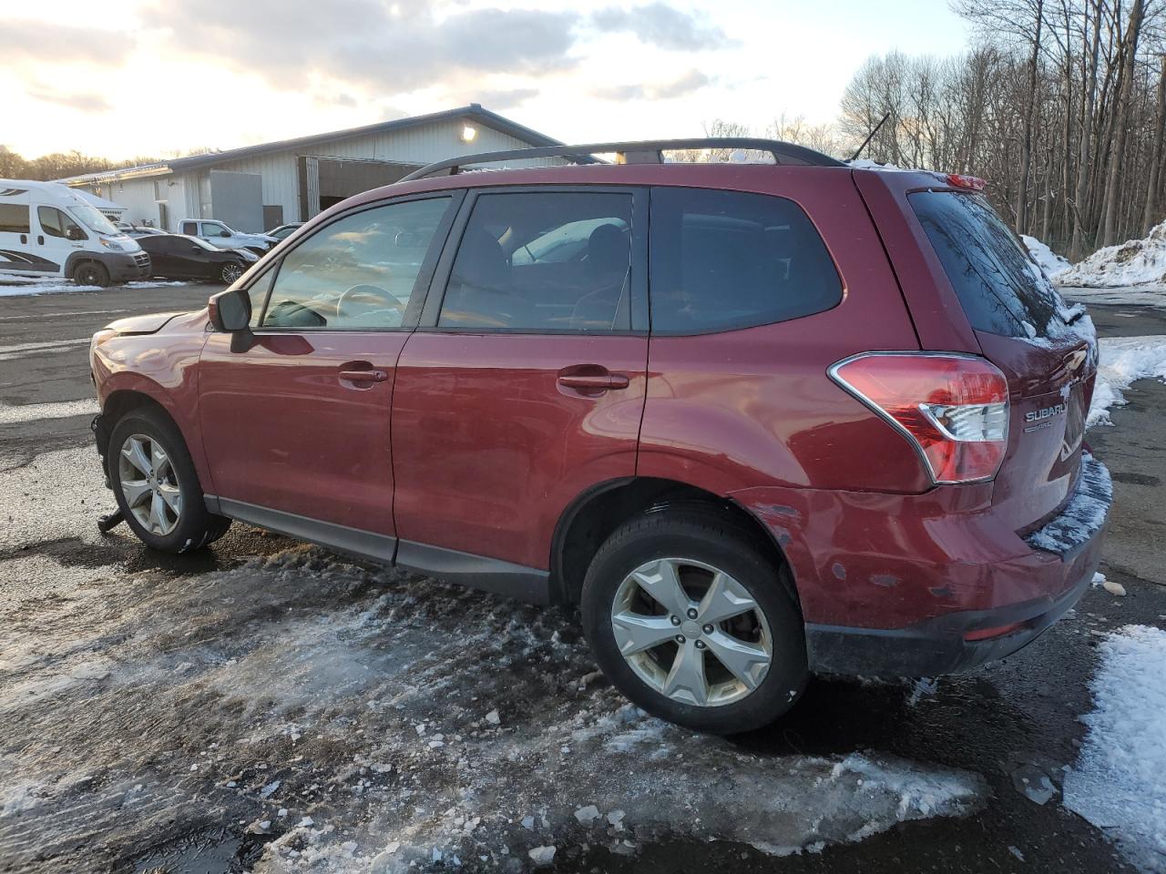 2015 Subaru Forester VIN JF2SJADC0FH812927 Copart auction photo, front end / side damage thumbnail 2