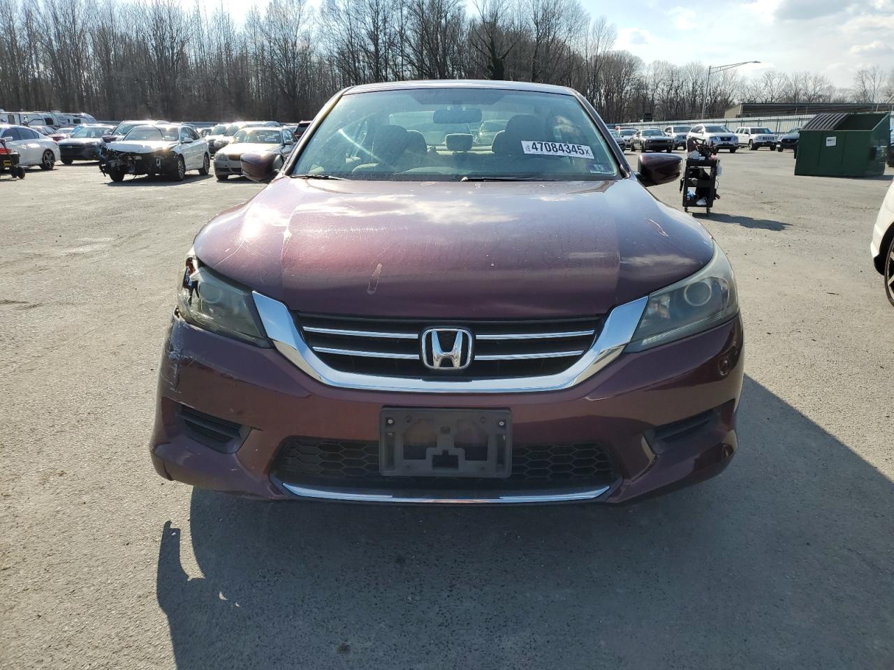 2013 Honda Accord VIN 1HGCR2F38DA082075 Copart auction photo, front end / side damage thumbnail 5