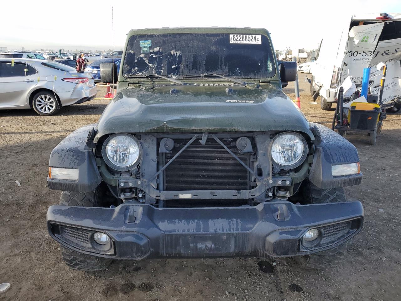 2021 Jeep Wrangler VIN 1C4HJXDM0MW655574 Copart auction photo, front end damage thumbnail 5