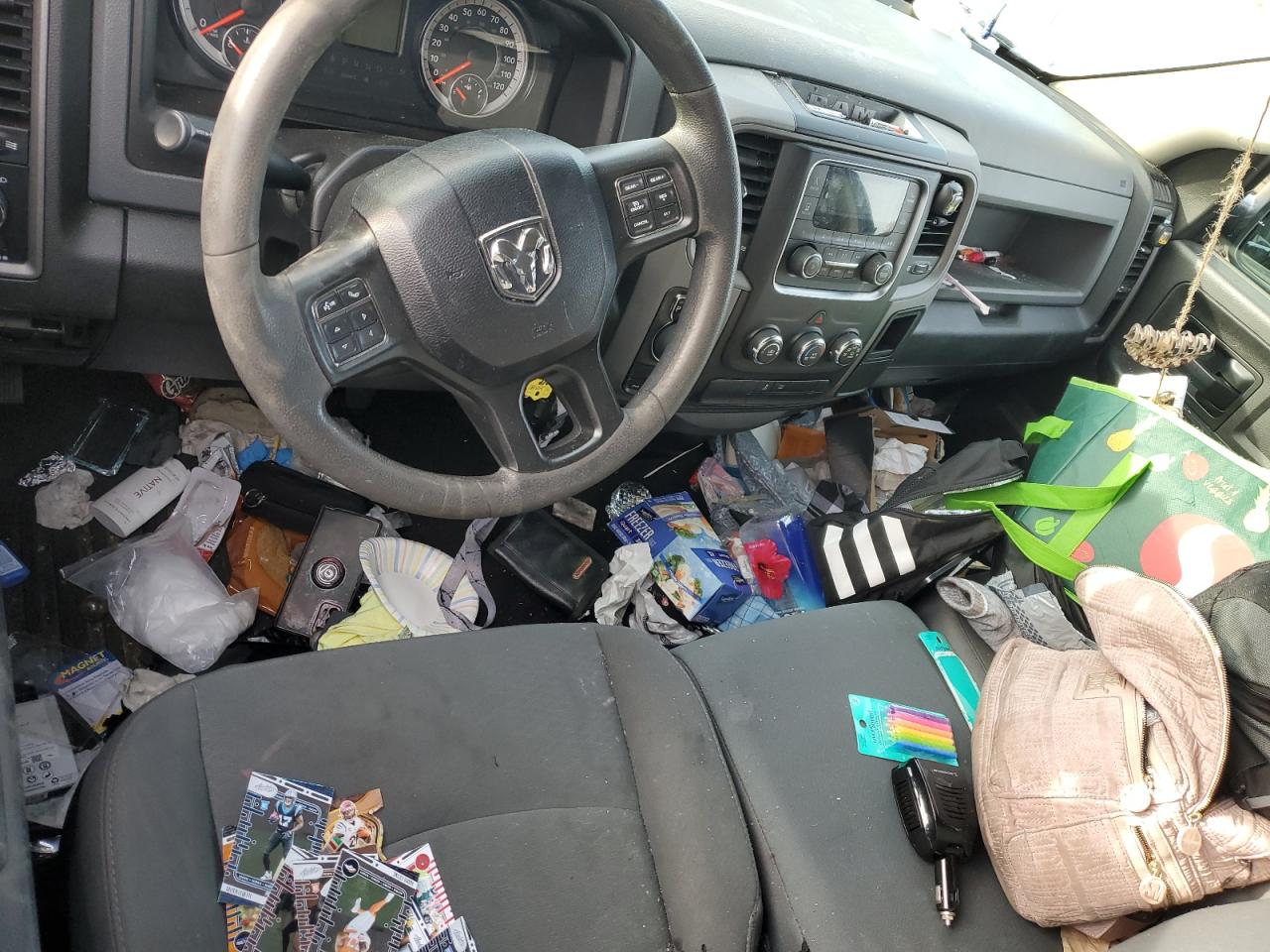 2019 RAM 1500 VIN 1C6RR7FGXKS615681 Copart auction photo, biohazard/chemical damage thumbnail 8