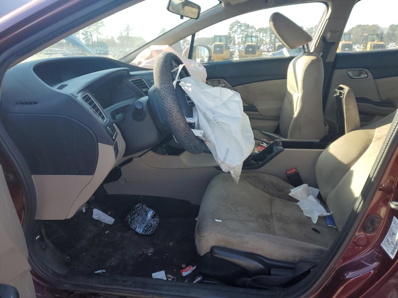 2014 Honda Civic VIN 2HGFB2F50EH532310 Copart auction photo, all over damage thumbnail 7