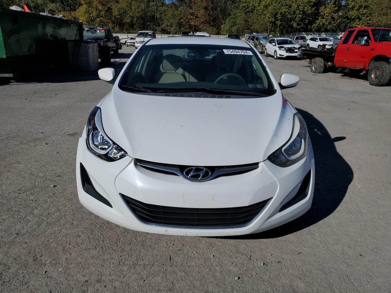 2016 Hyundai Elantra VIN 5NPDH4AE1GH799327 Copart auction photo, side / rear end damage thumbnail 5